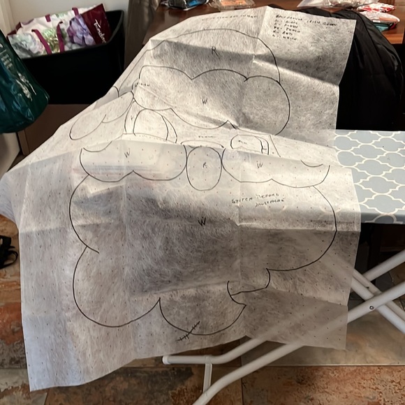 Santa Face Flag Sewing Pattern - Picture 2 of 2